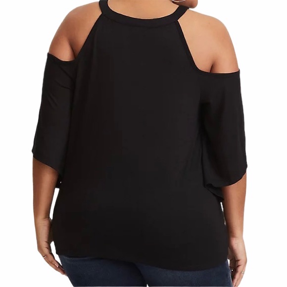 Torrid Crochet Cold Shoulder Top - Picture 2 of 9